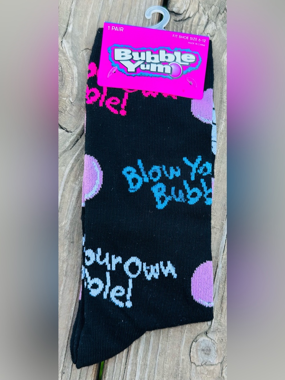 Bubble Yum “Blow Your Own Bubble” Crew Socks